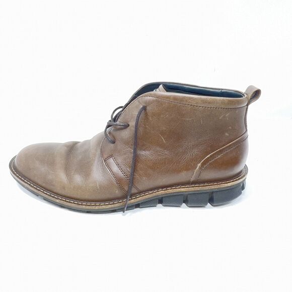 Ecco Men Boots Jeremy Hybrid Danish Designs Chukka Leather Brown Size 44 US 10.5 - Picture 1 of 10